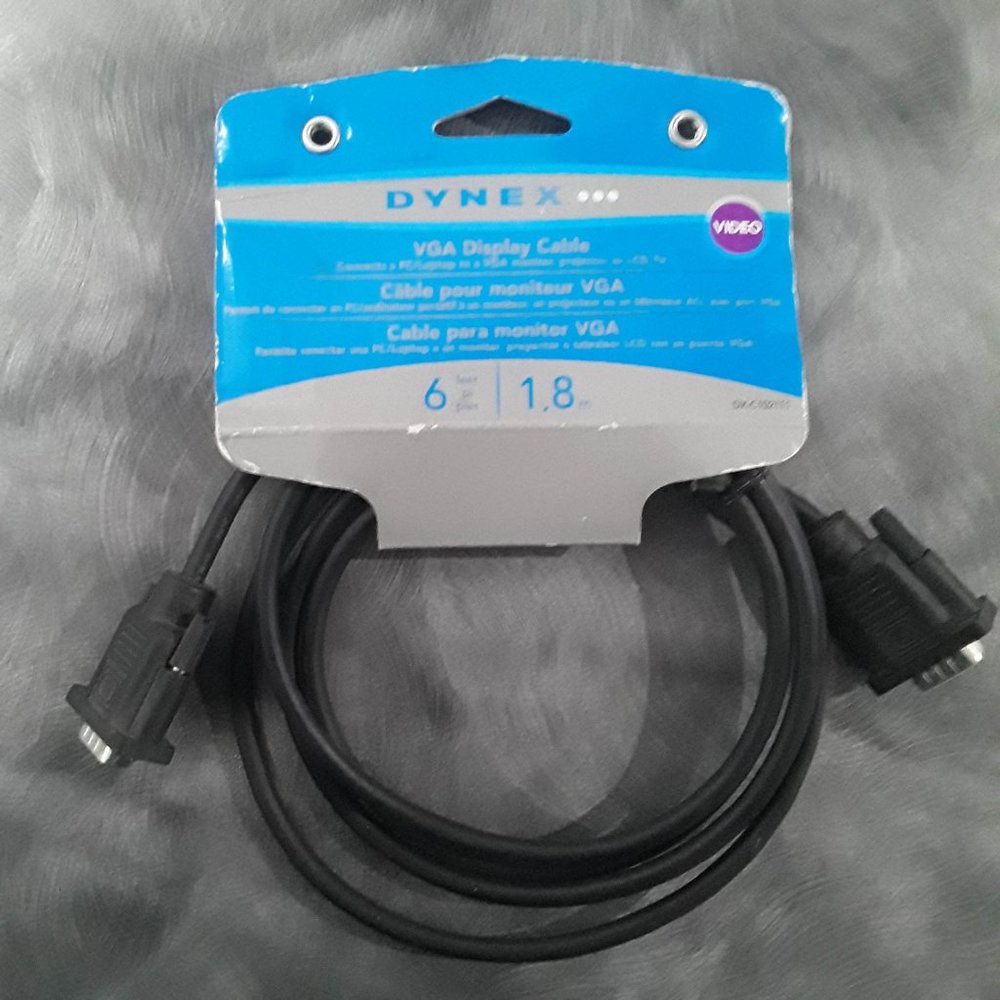 DYNEX VGA 6' PC MONITOR REPLACEMENT CABLE DX-C102111 - NEW OLD STOCK